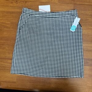 Black and White Gingham Mini Skirt